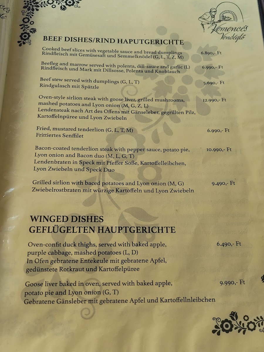 Menu Kemences Vendeglo-2