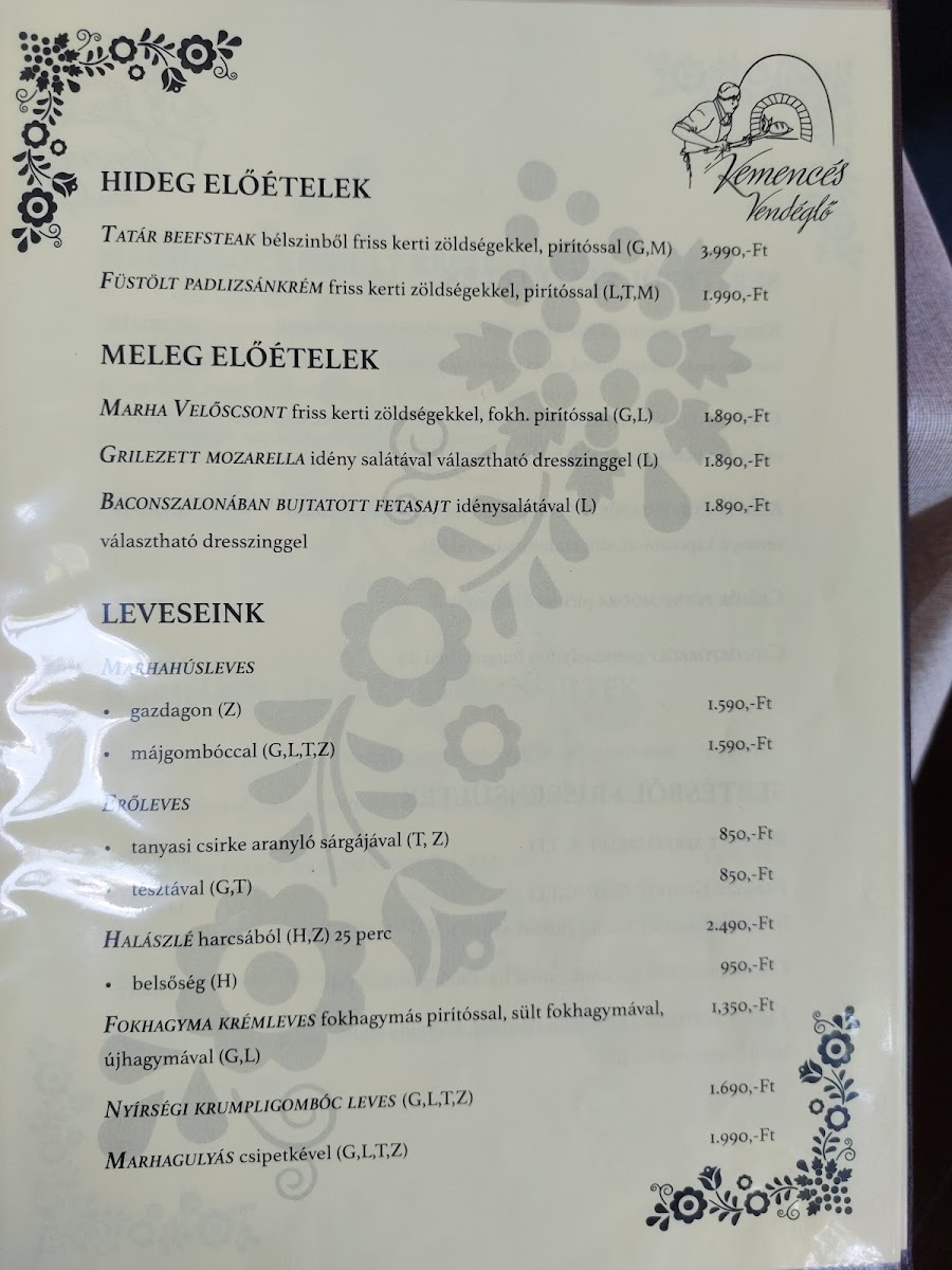 Menu Kemences Vendeglo-5